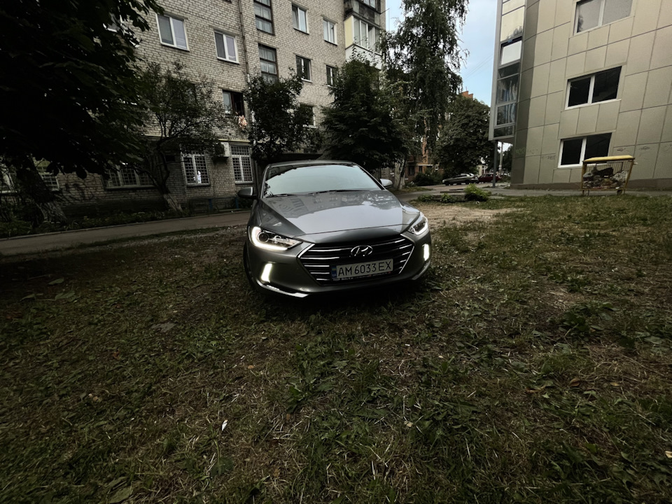 Заміна фар з лід ДХО Hyundai elantra 4