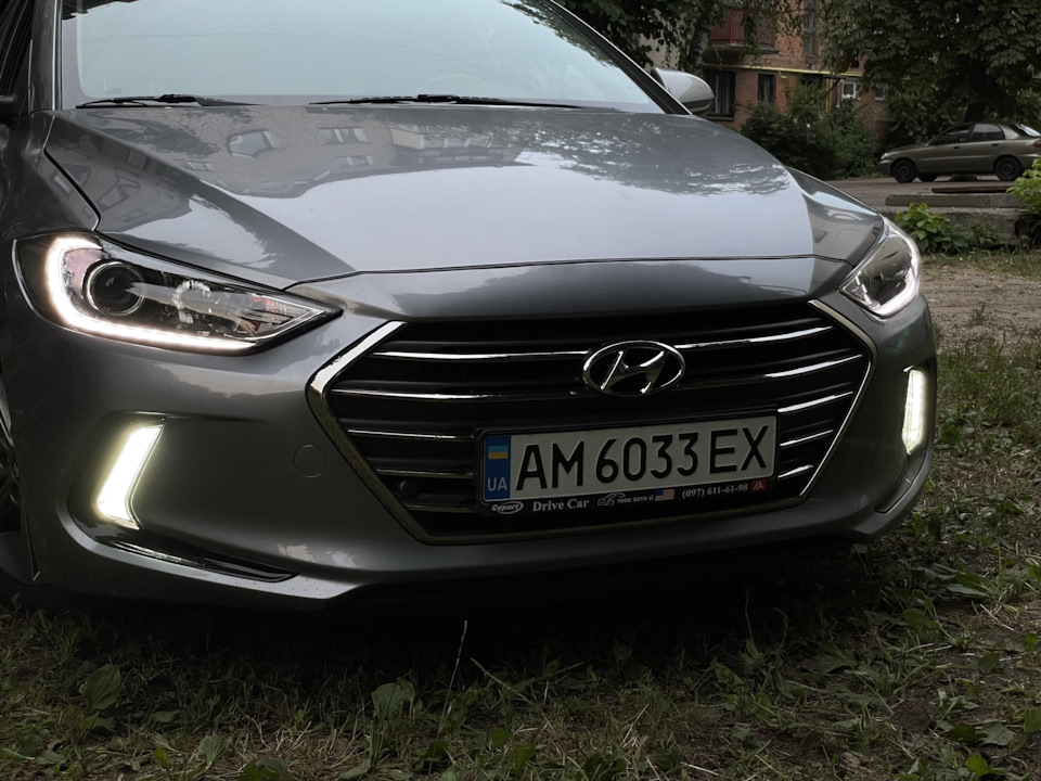Заміна фар з лід ДХО Hyundai elantra 1