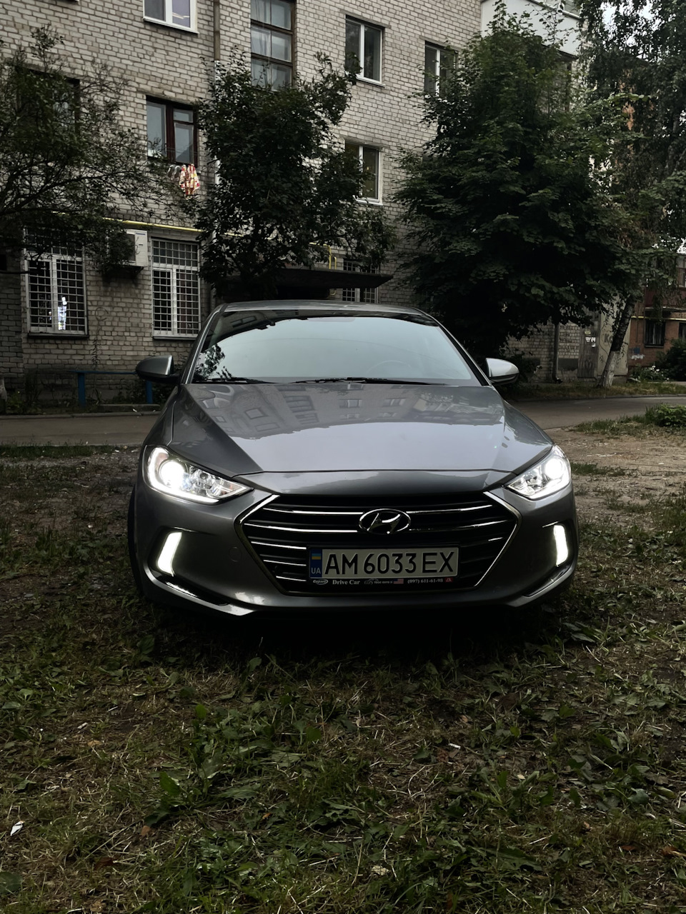 Заміна фар з лід ДХО Hyundai elantra 3