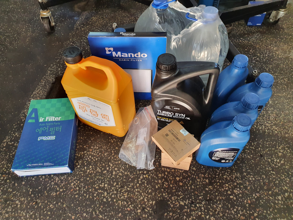 Велике ТО Масло в двигун, коробка, антифриз, свічки elantra md 1.8 1