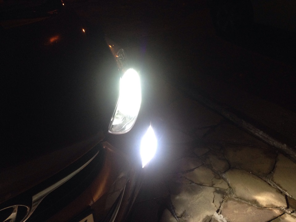 Ксенон у ПТФ і головне світло Elantra 1