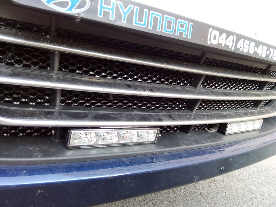 Наколхозив DRL і сітку в бампер 3