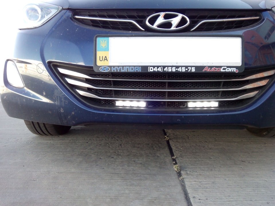 Наколхозив DRL і сітку в бампер 5