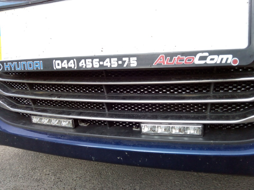 Наколхозив DRL і сітку в бампер 4