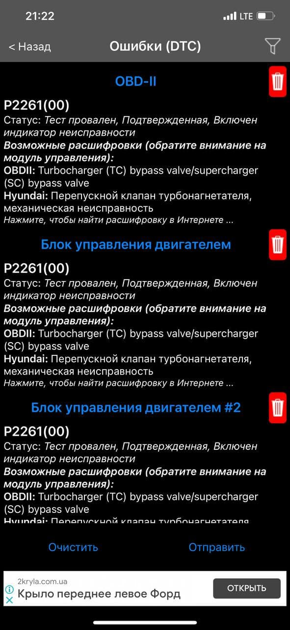 HELP. Перший джеки чан P2261(00) перепускний клапан турбонагнітача 1