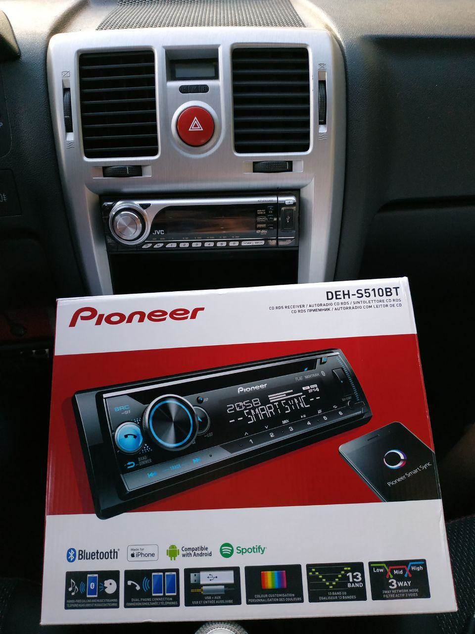 Змінив JVC на Pioneer DEH-S510BT 1