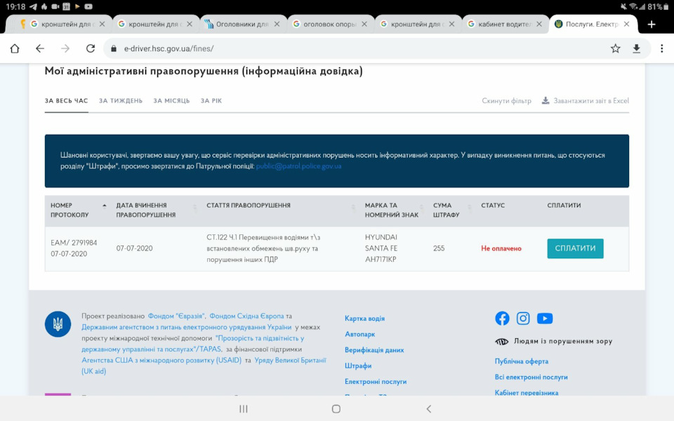 Перший штраф за 6 років! 1