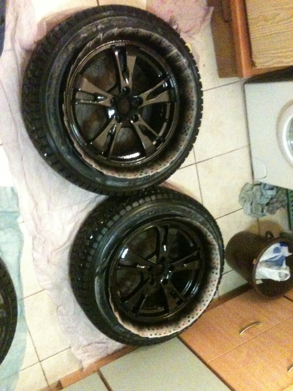 Набір для дисків коліс Rubber Paint Matt black (колір: Чорний матовий) 5