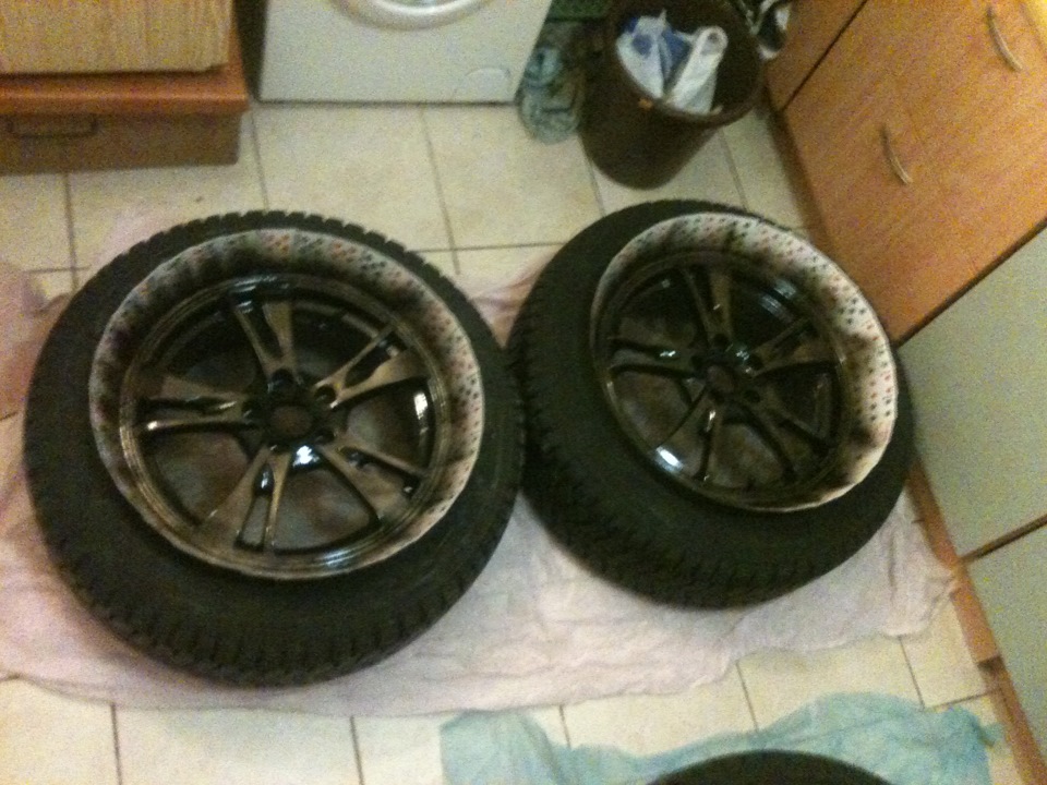 Набір для дисків коліс Rubber Paint Matt black (колір: Чорний матовий) 4