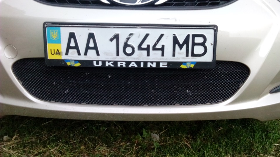 Поставив сітку в бампер))))) 1