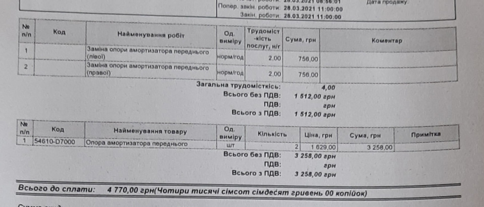 Заміна опор, підшипників і стійок (комбінація америка - Європа) 3