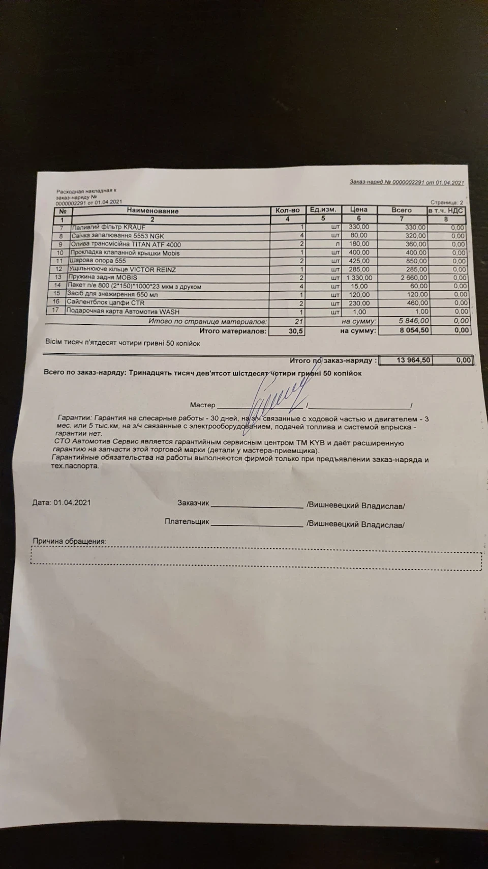 Чергове ТО та невеликий ремонт