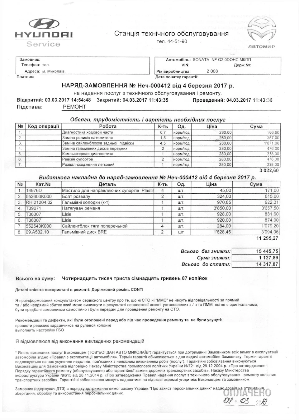 Підготував машину до теплого сезону, може кому корисно буде. Ціни, враження.