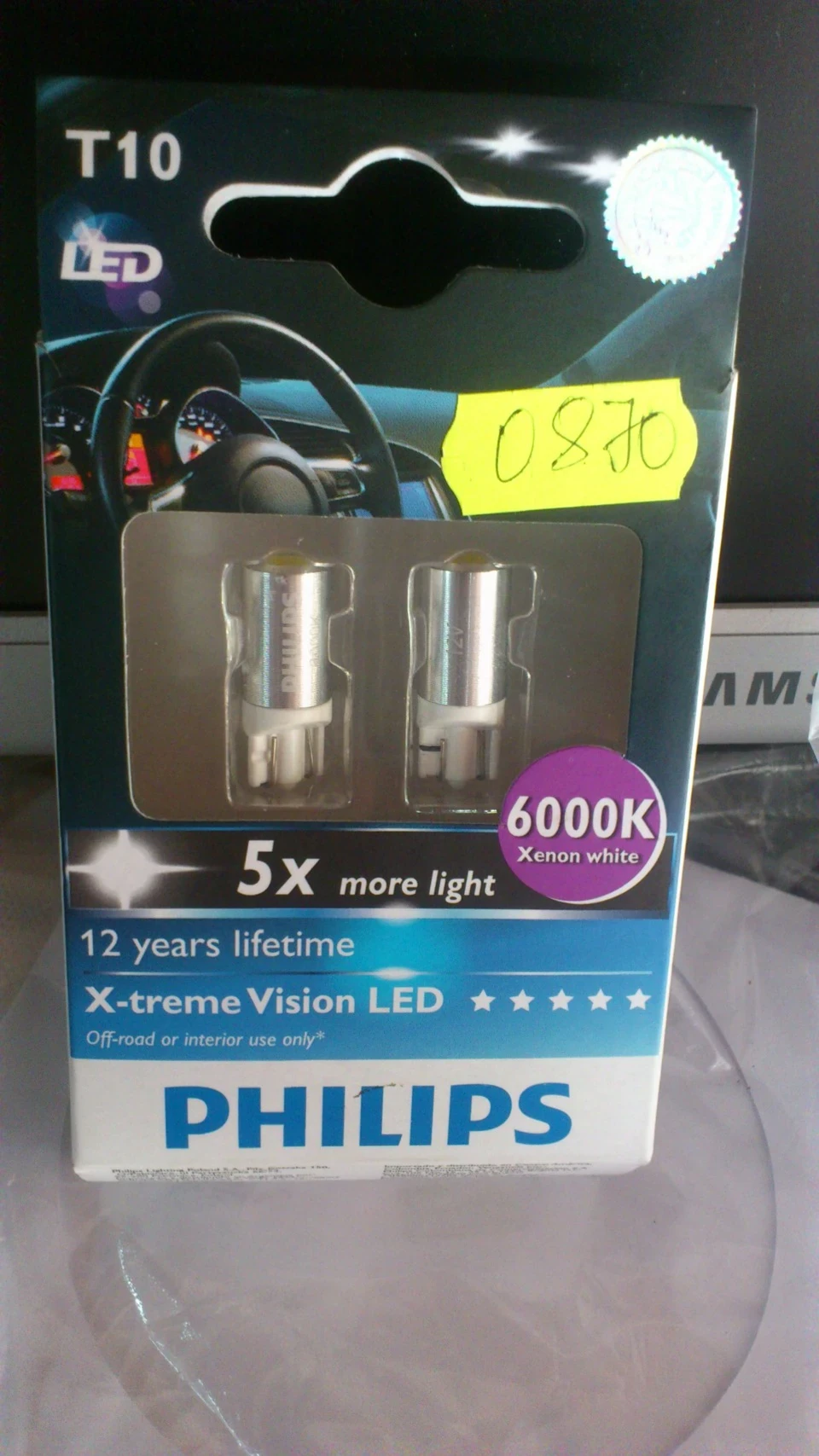 Заміна замінених габаритів на 6000К світлодіоди PHILIPS