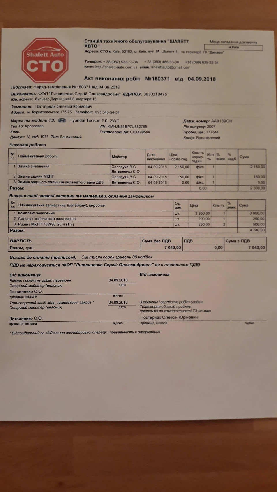 Заміна комплекту зчеплення