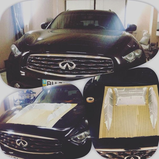 Тюнінг капота Infiniti FX35, 09 р.в. Зябра і горб 2