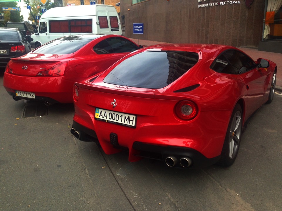 Ferrari F12 & Infiniti G37s зустріч у Києві 4