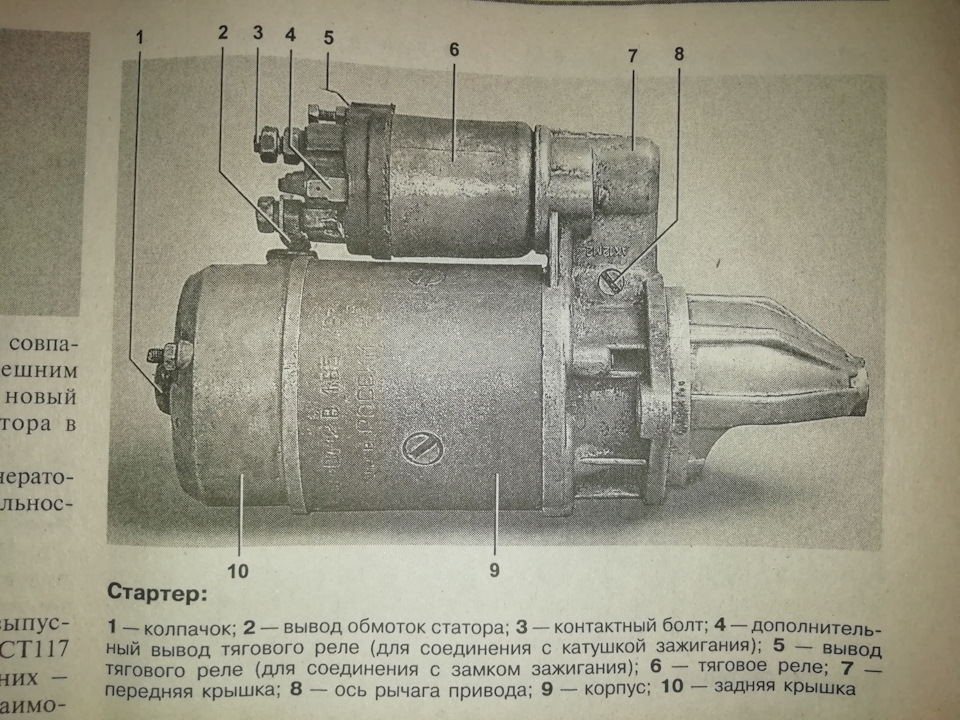 Чергове чищення тягового реле стартера 1