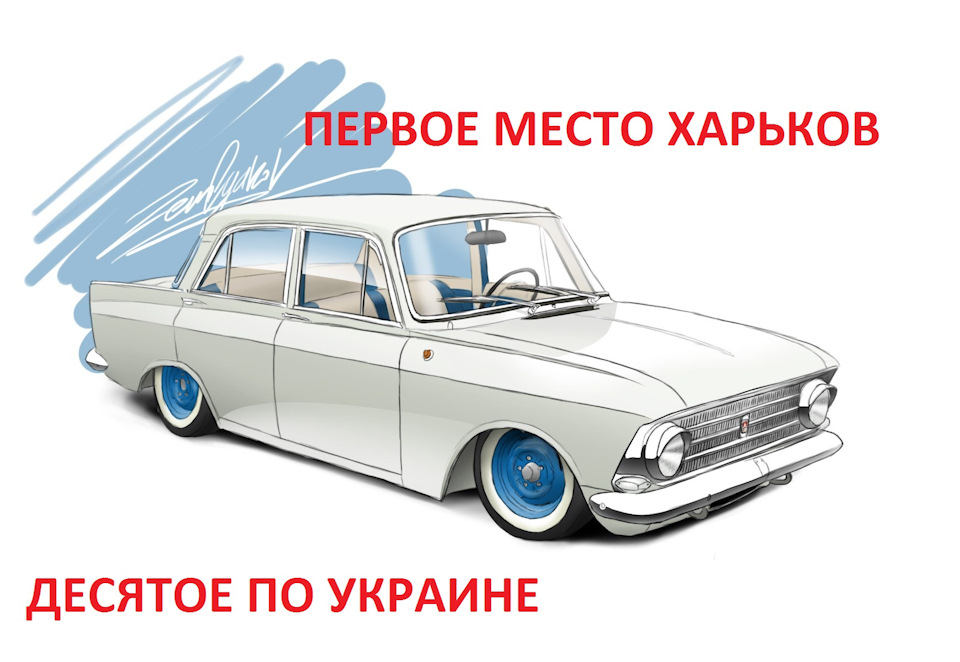 Ура! 1-е місце по Харківській області та 10-е по Україні серед москвичів! 1