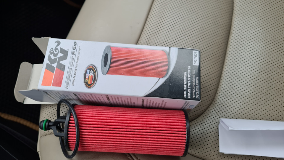 Олія в 3.2 V6 - WOLF ECOTECH 5W20 SP/RC G6 FE та K&N Oil Filter PS-7026 3