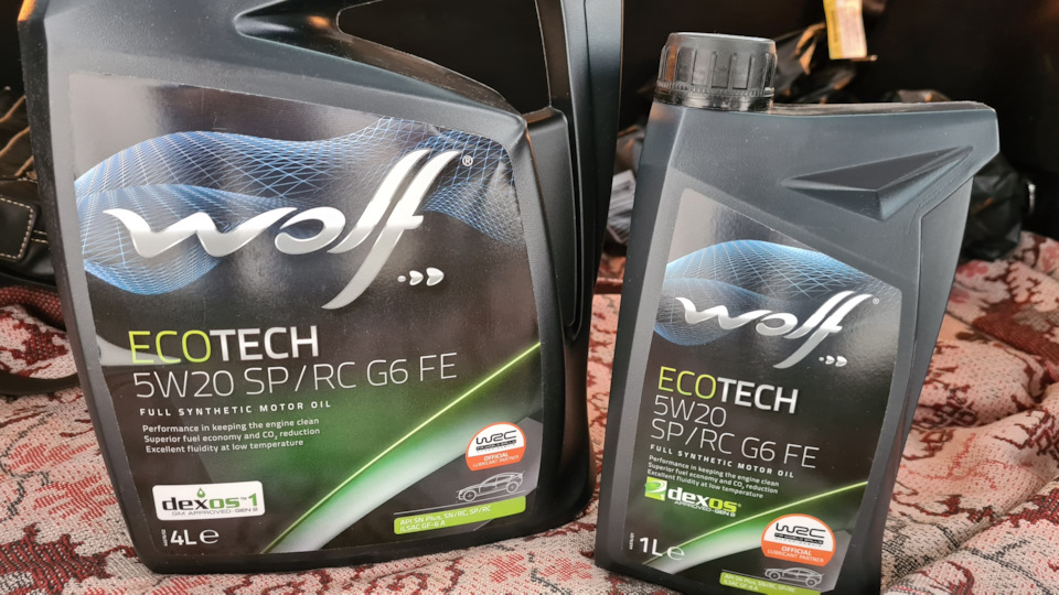 Олія в 3.2 V6 - WOLF ECOTECH 5W20 SP/RC G6 FE та K&N Oil Filter PS-7026 1