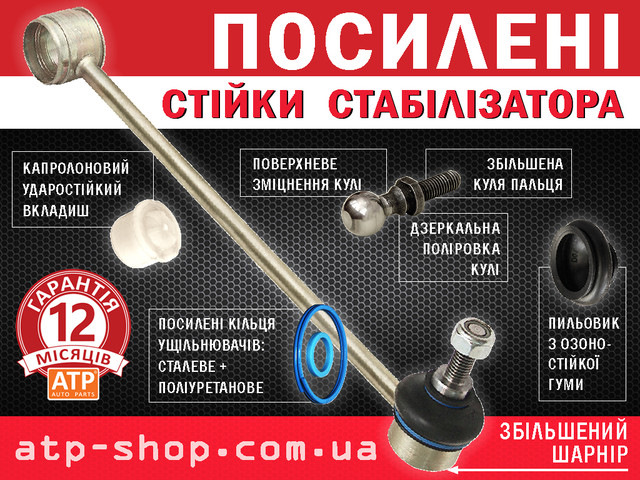 Стійки стабілізатора задні посилені 2