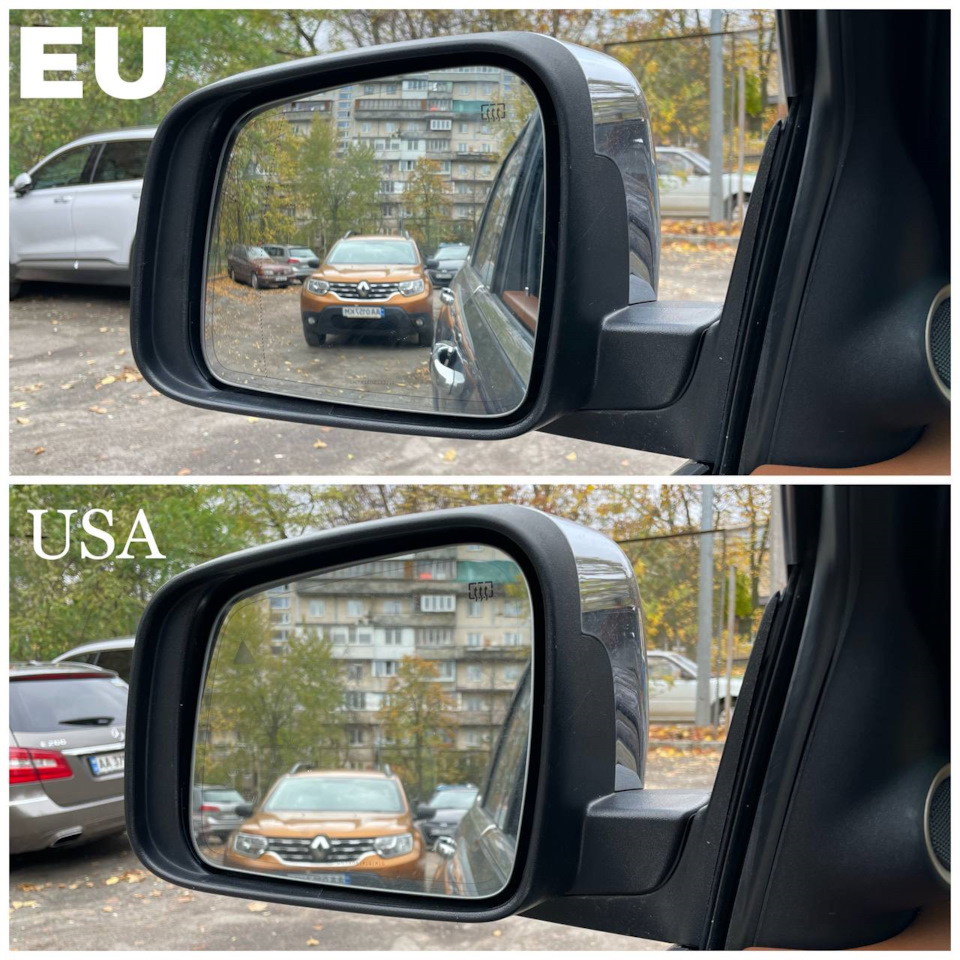 Заміна дзеркального елемента з USA на EU 2