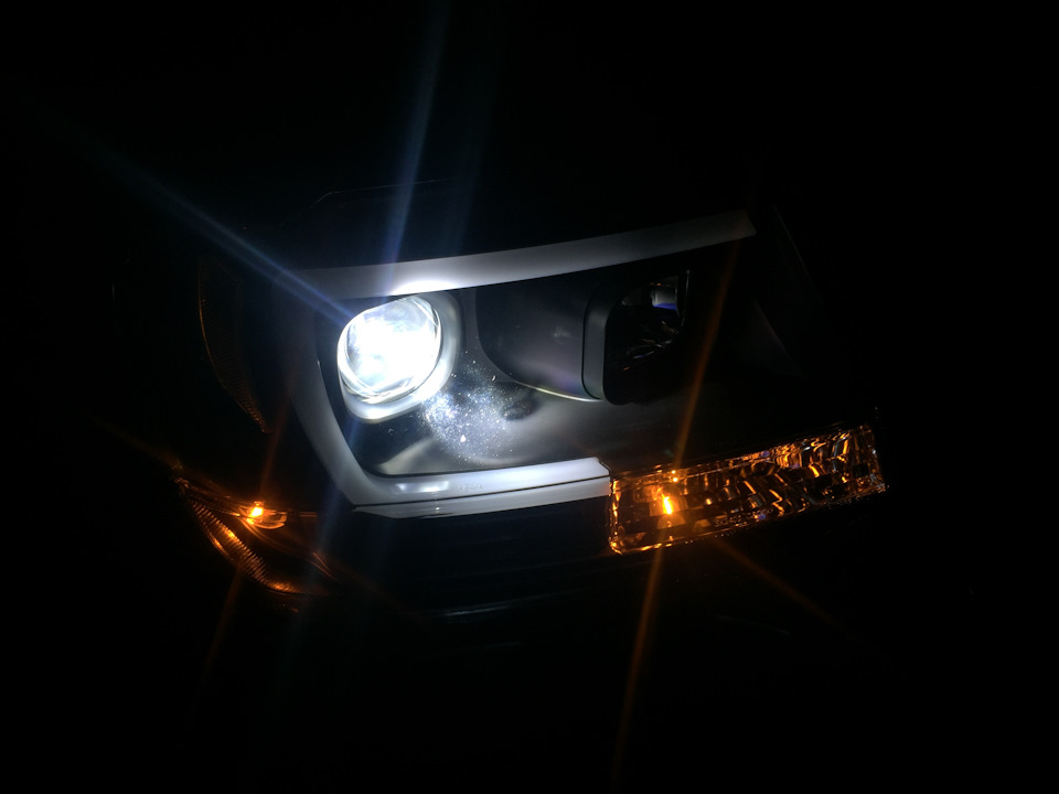 Нові фари WJ. Клеми. Spyder - Black LED DRL Bar Projector Headlights 1