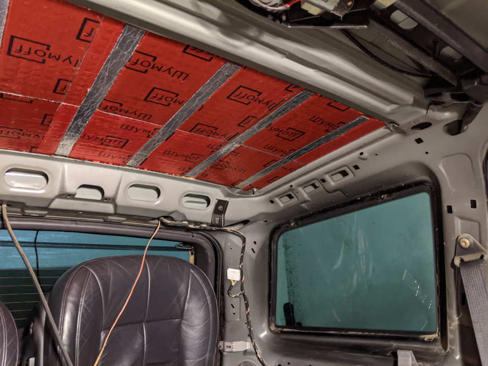 Шумоізоляція ч.1 / Стеля, дах Jeep wj шумоізоляція авто своїми руками 4