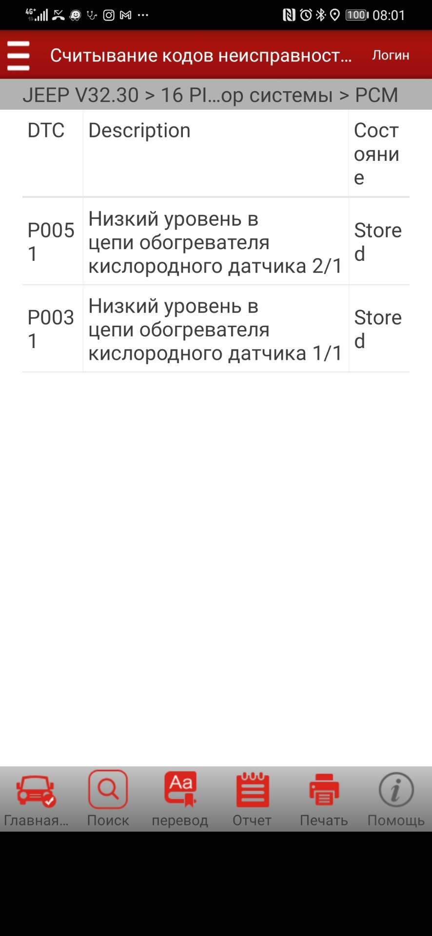 Помилки P0031 P0051 низька напруга в ланцюгу кисневого датчика 1