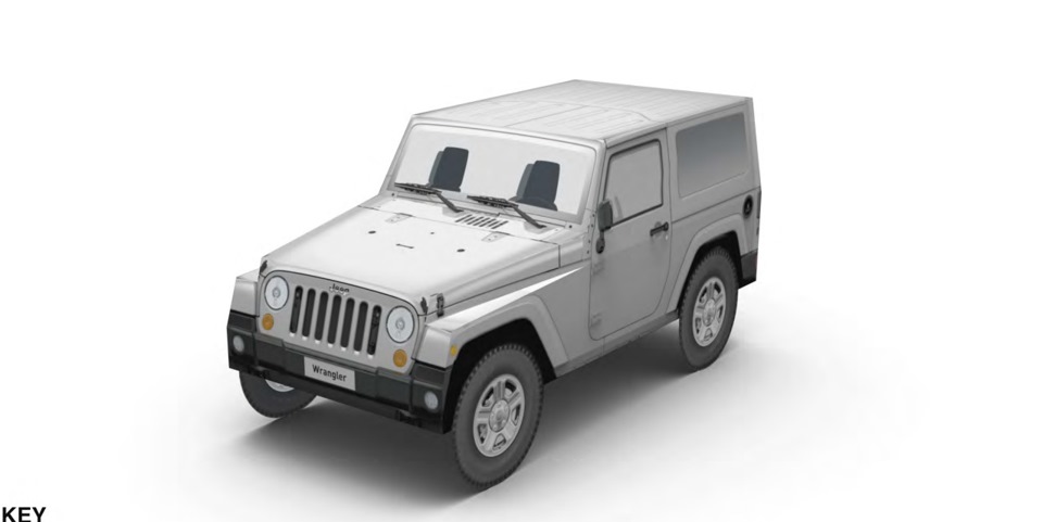Модельки Jeep Wrangler JK з паперу - безкоштовно! 1