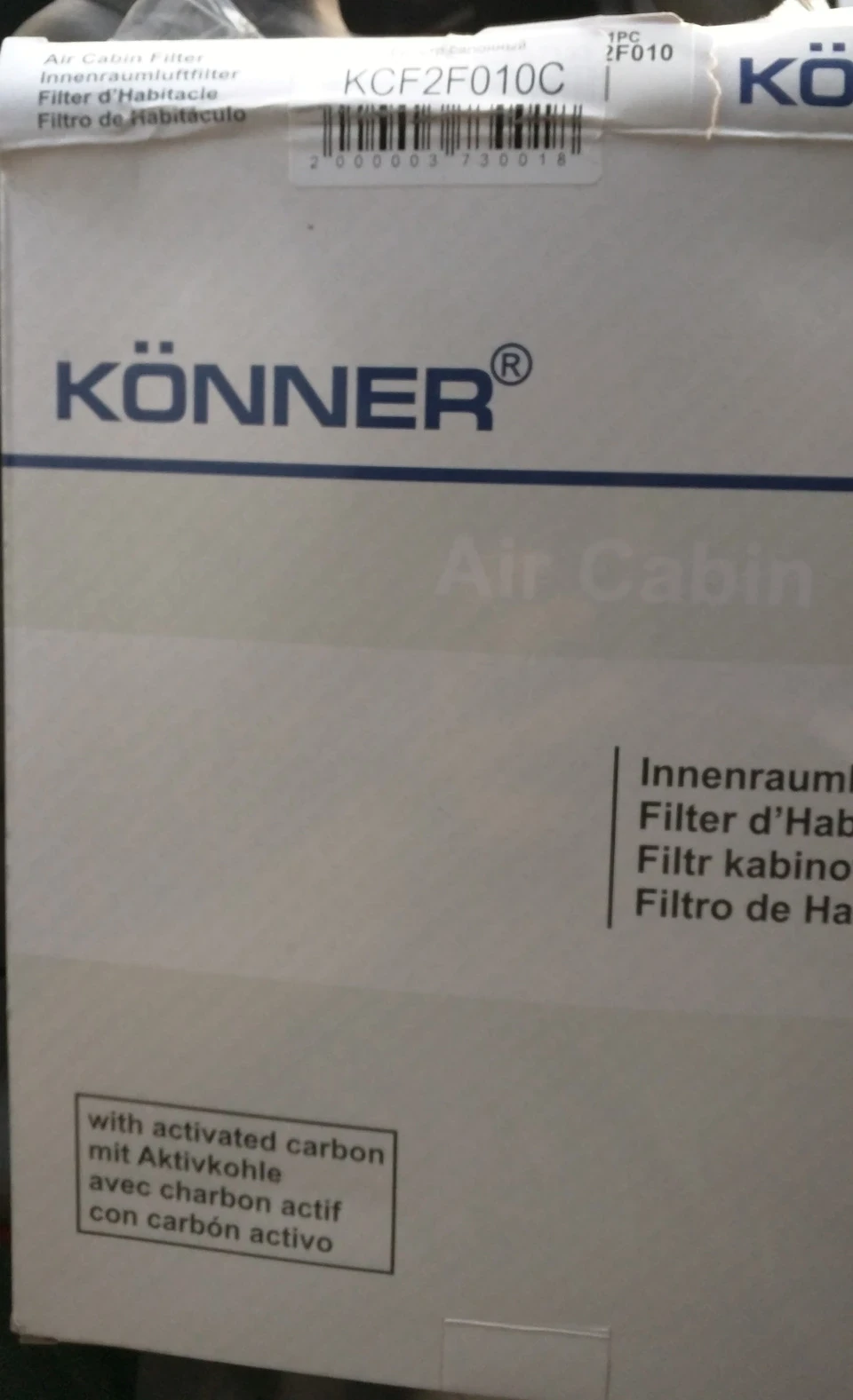Вугільний фільтр салону Konner