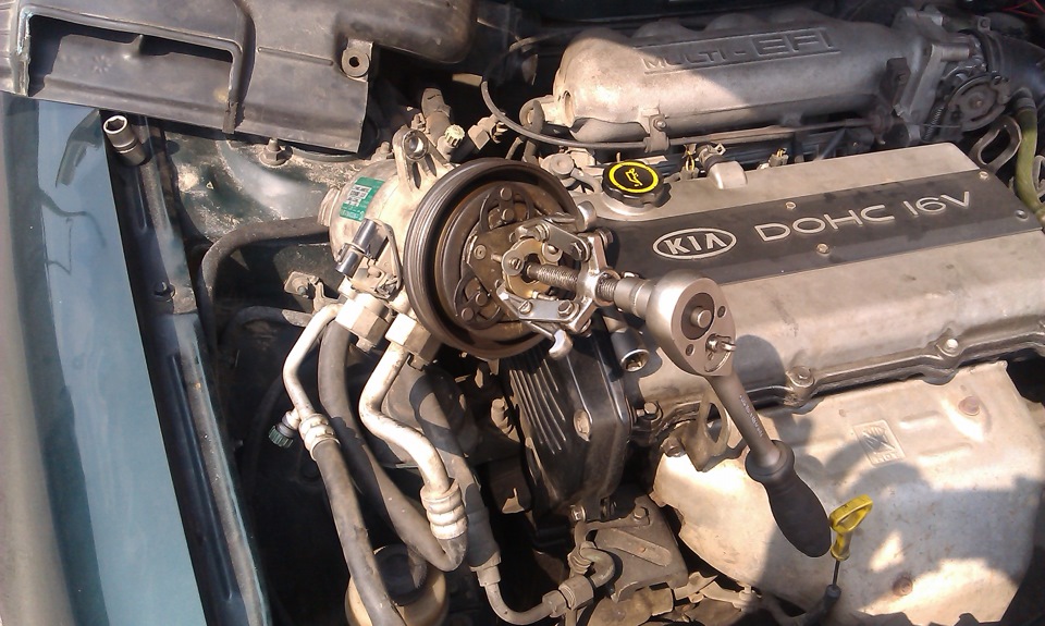 підшипникимуфти компресора кондиціонера ​​в KIA Clarus 2,0 *97 1