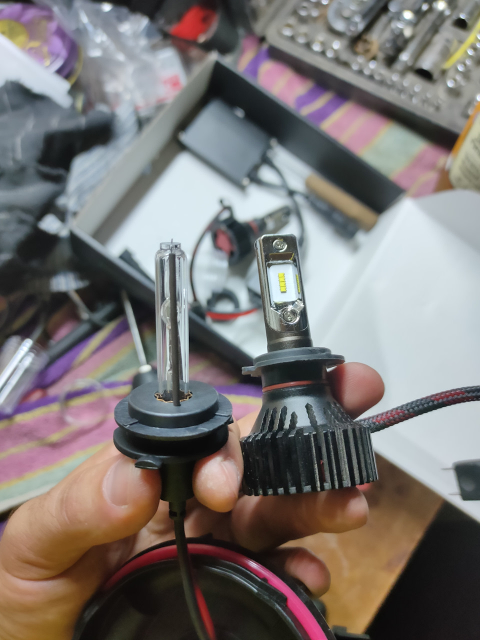 Заміна LED ламп на ксенон 2