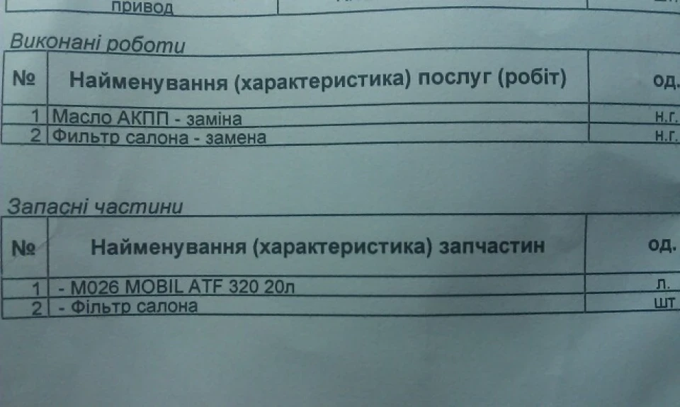 Заміна мастила акпп