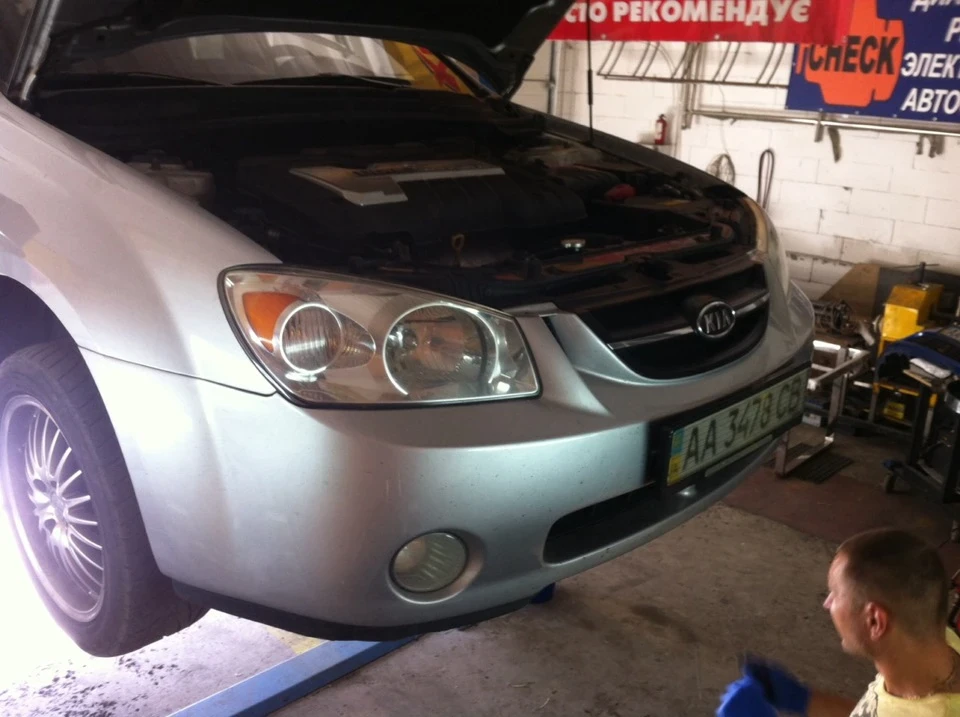 Переробка головної оптики KIA CERATO 2005 + лінзи в ПТФ