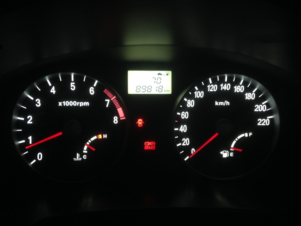 Панель приладів з БК Hyundai Accent на Kia Rio JB 3