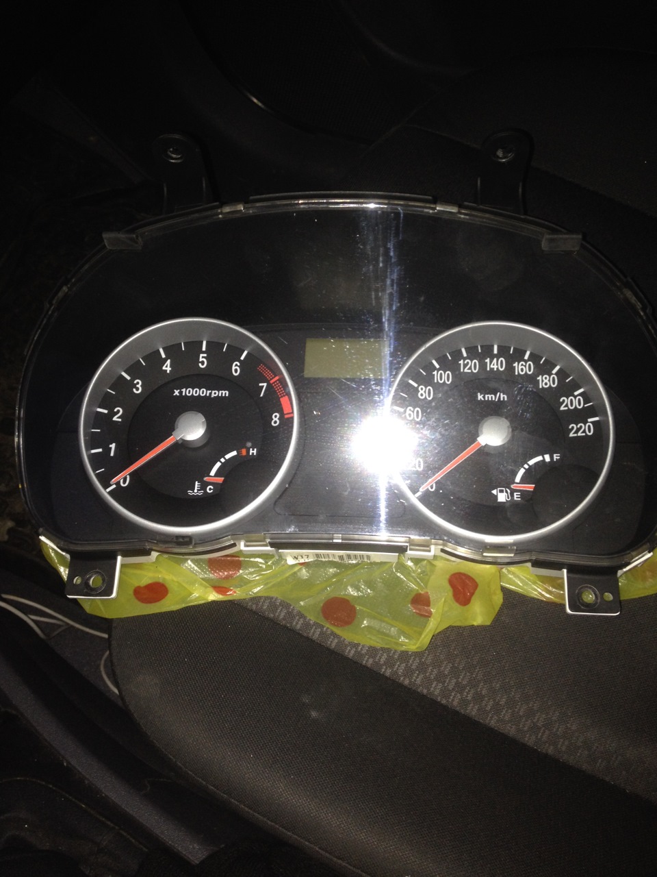 Панель приладів з БК Hyundai Accent на Kia Rio JB 4