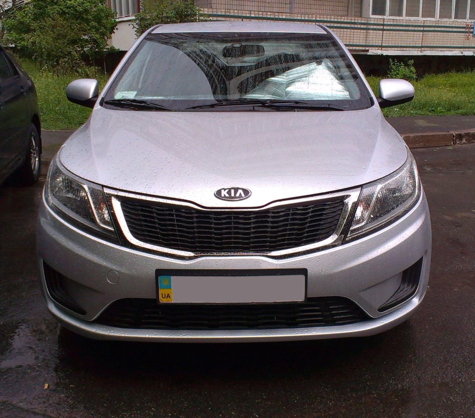26.KIA RIO III (NEW 2012); Як працює Turtle Wax RAIN REPELLENT - Анітідощ. 2