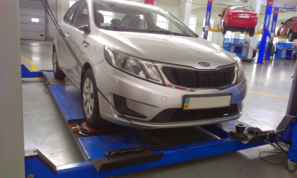 60.KIA RIO III (NEW 2012); Сходження коліс KIA RIO К2 та заміна гуми на літню. 3