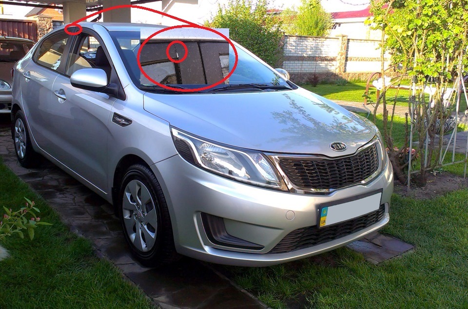 65.KIA RIO III (NEW 2012); Оракáл. Як лущиться стокове обклеювання дверей. 5