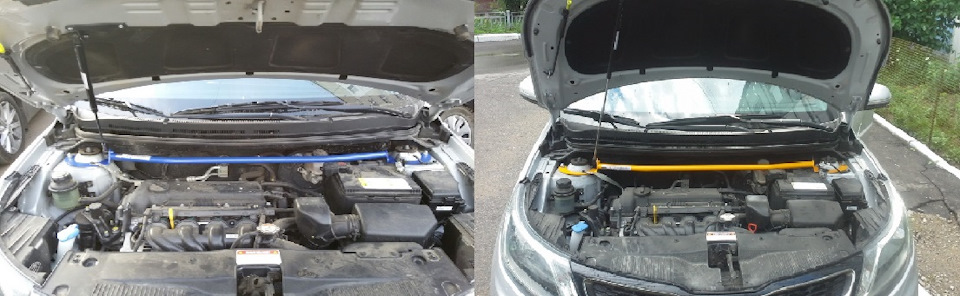 97.KIA RIO III (NEW 2012): Підсилювач передніх стійок, що регулюється, від ПолігонАвто . Проблеми установки. 2