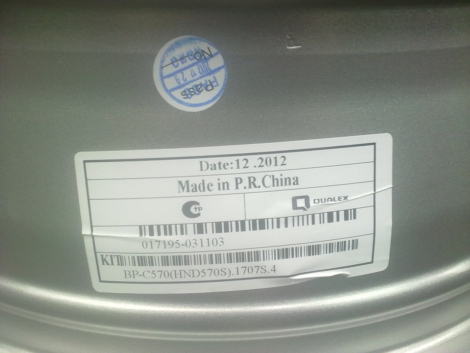 Легкосплавні диски R15 W6 PCD4x100 ET48 DIA54.1 (за заводським стандартом) 3