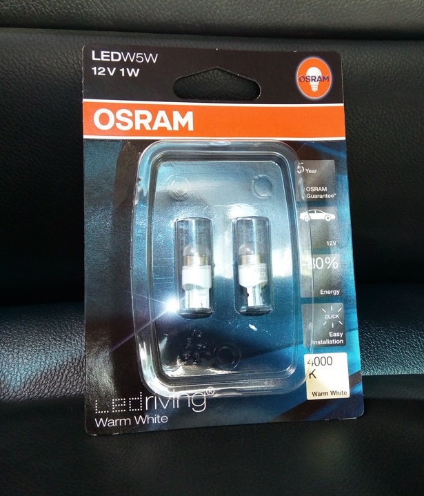 Світлодіодні габарити OSRAM w5w 4000k 2850WW02B 3