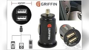 🔌📲 Авто зарядний адаптер GRIFFIN на 2 USB порти (2.1А загальна) 4