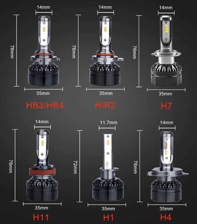 LED лампи Osram h7 в ближній 3