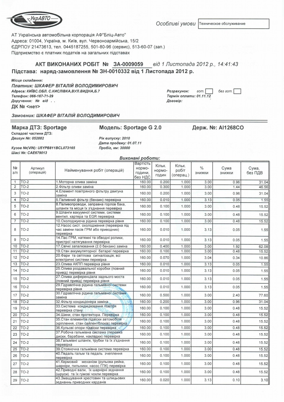 30000 км та ТО-2 1