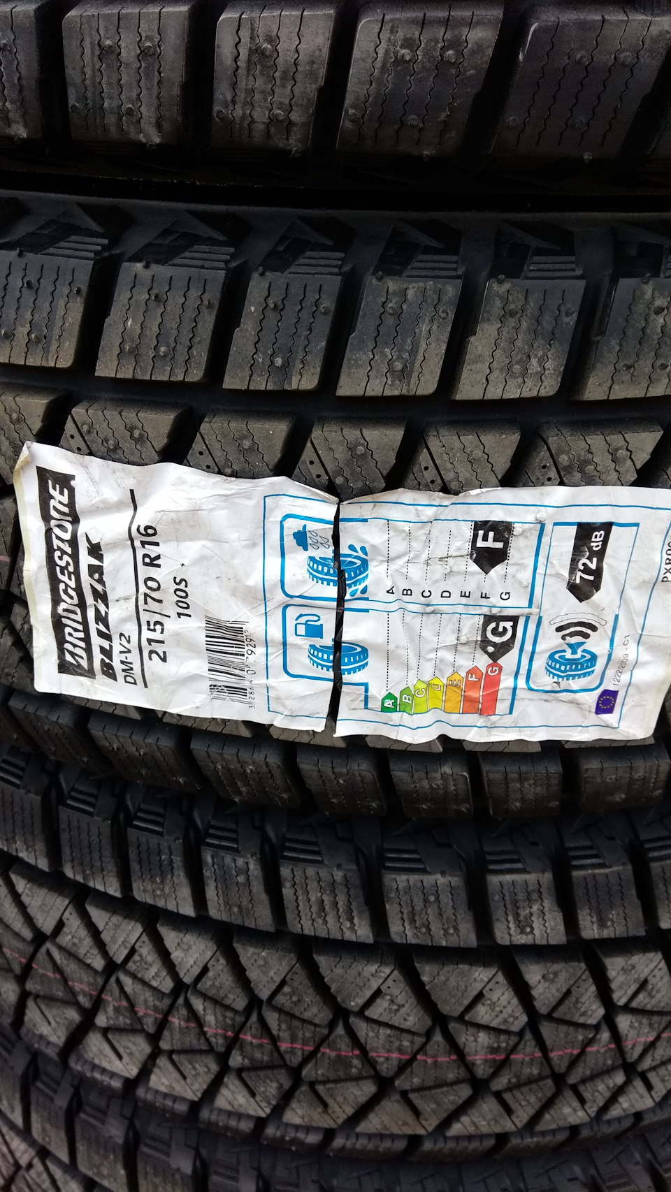 Нові зимові шини Bridgestone Blizzak DM-V2 (215/70R16 100S) 4