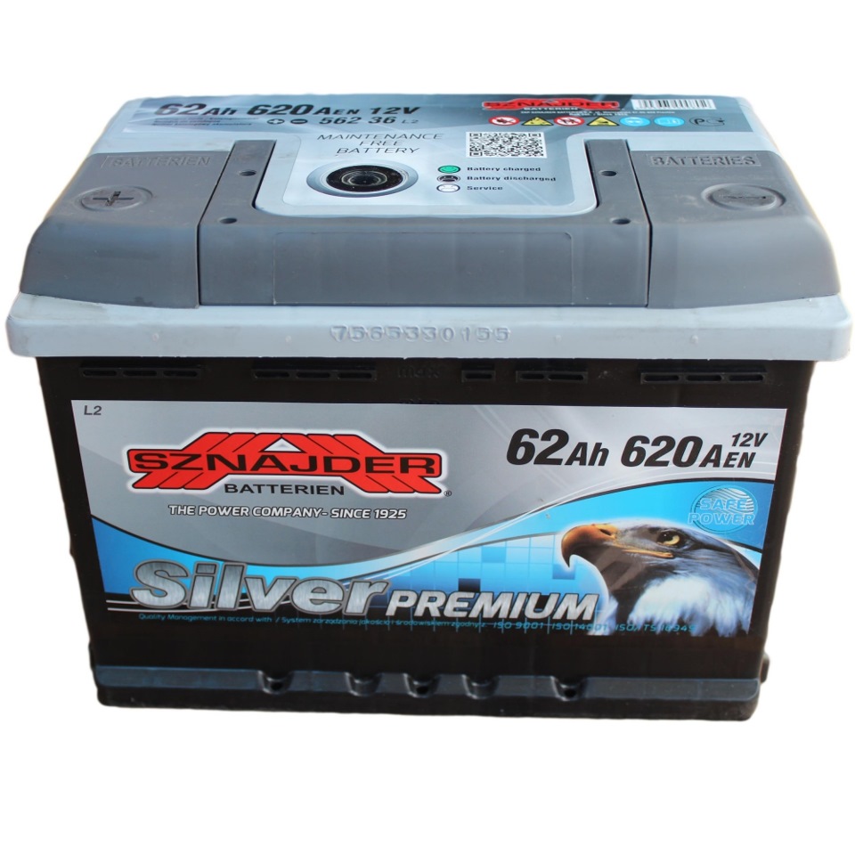Зима на носі: заміна акб на SZNAJDER Silver Premium 6СТ-62A 620A L (562 36) 1