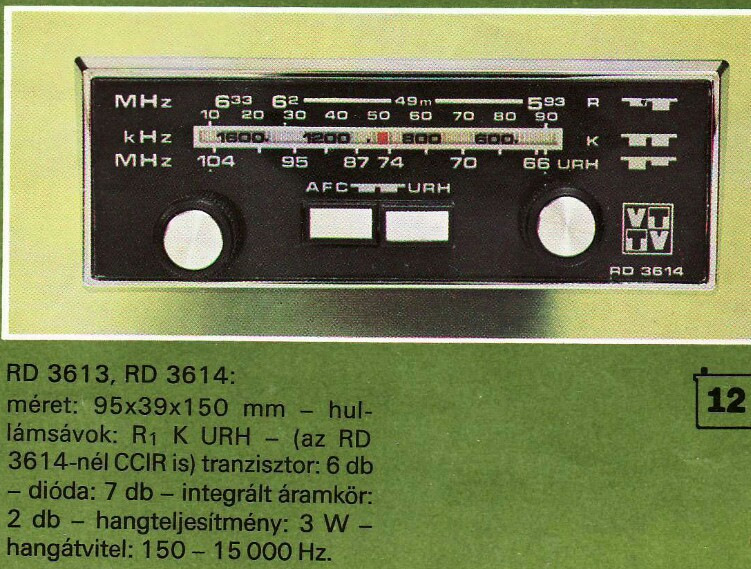 Радіоприймач Videoton RD-3614 2